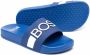 BOSS Kidswear logo-print pool slides Blue - Thumbnail 2