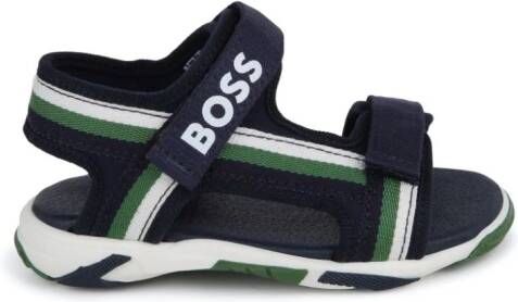 BOSS Kidswear logo-print sandals Blue