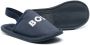 BOSS Kidswear logo-print slingback slippers Blue - Thumbnail 2