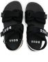 BOSS Kidswear logo-print touch-strap sandals Black - Thumbnail 3