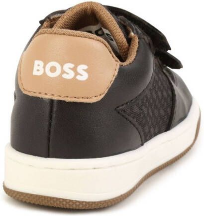 BOSS Kidswear logo-print touch-strap sneakers Black