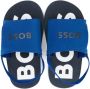 BOSS Kidswear logo-print two-tone sandals Blue - Thumbnail 3