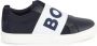 BOSS Kidswear logo-strap leather sneakers Blue - Thumbnail 2