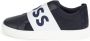 BOSS Kidswear logo-strap leather sneakers Blue - Thumbnail 4