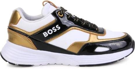 BOSS Kidswear panelled low-top sneakers White