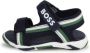 BOSS Kidswear stripe-detail touch-strap sandals Blue - Thumbnail 5