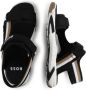 BOSS Kidswear striped touch-strap sandals Black - Thumbnail 4