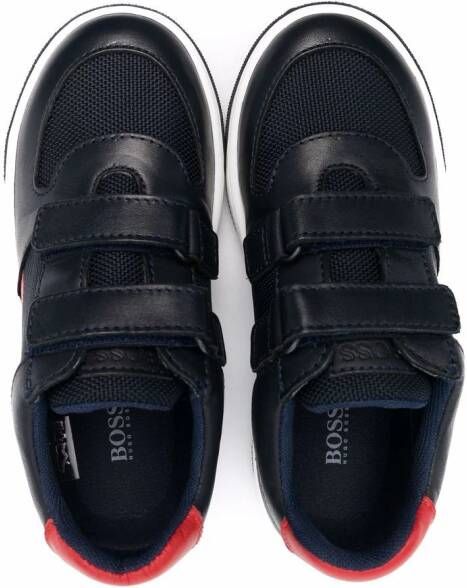 BOSS Kidswear touch-strap low-top sneakers Black