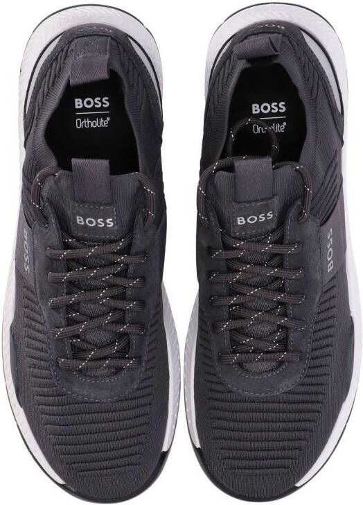BOSS knitted low-top sneakers Grey
