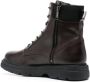 BOSS lace-up calf leather boots Brown - Thumbnail 3