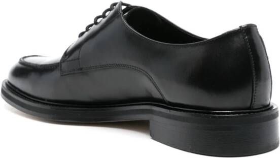 BOSS lace-up leather derby shoes Black