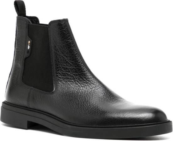 BOSS leather Chelsea boots Black