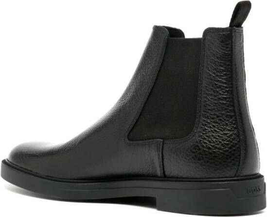 BOSS leather Chelsea boots Black