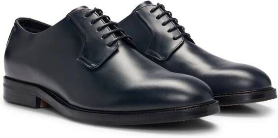BOSS leather Derby shoes Blue