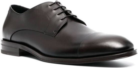 BOSS leather derby shoes Brown