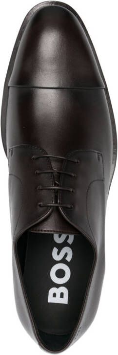 BOSS leather derby shoes Brown