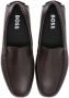 BOSS logo-de ed leather loafers Brown - Thumbnail 4