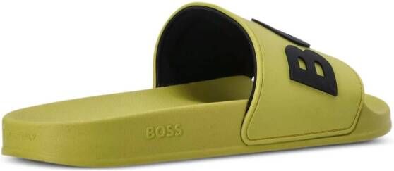 BOSS logo-em ed moulded-footbed slides Yellow