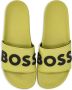 BOSS logo-em ed moulded-footbed slides Yellow - Thumbnail 4