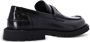 BOSS logo-plaque leather loafers Black - Thumbnail 3