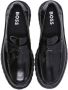 BOSS logo-plaque leather loafers Black - Thumbnail 4