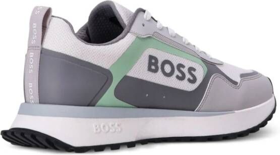 BOSS logo-print mesh sneakers Grey