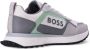 BOSS logo-print mesh sneakers Grey - Thumbnail 3