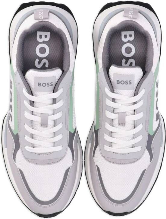 BOSS logo-print mesh sneakers Grey