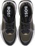 BOSS logo-print panelled sneakers Green - Thumbnail 4
