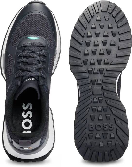 BOSS mesh-embellished low-top sneakers Blue