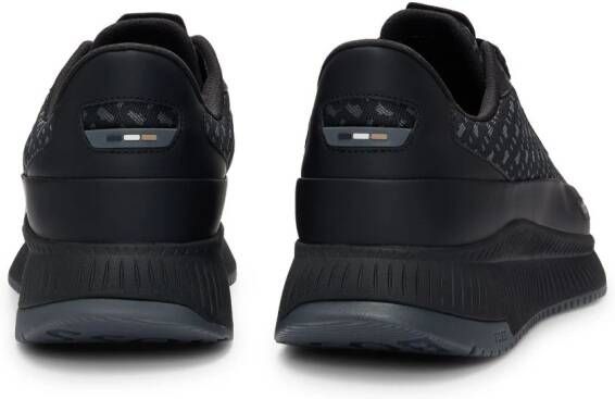 BOSS monogram-jacquard sneakers Black