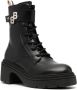 BOSS monogram-plaque 80mm leather combat boots Black - Thumbnail 2