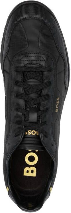 BOSS panelled-design lace-up sneakers Black