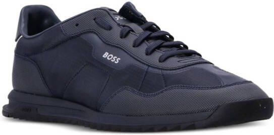BOSS panelled-design lace-up sneakers Blue