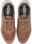 BOSS panelled leather sneakers Brown - Thumbnail 4