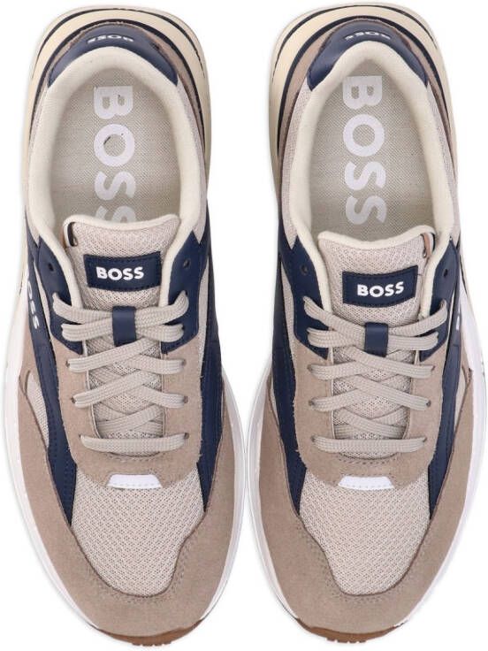 BOSS panelled low-top sneakers Neutrals