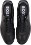 BOSS perforated low-top leather sneakers Black - Thumbnail 4