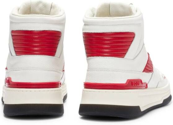 BOSS quilted-panel high-top sneakers White