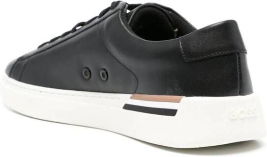 BOSS round-toe lace-up sneakers Black