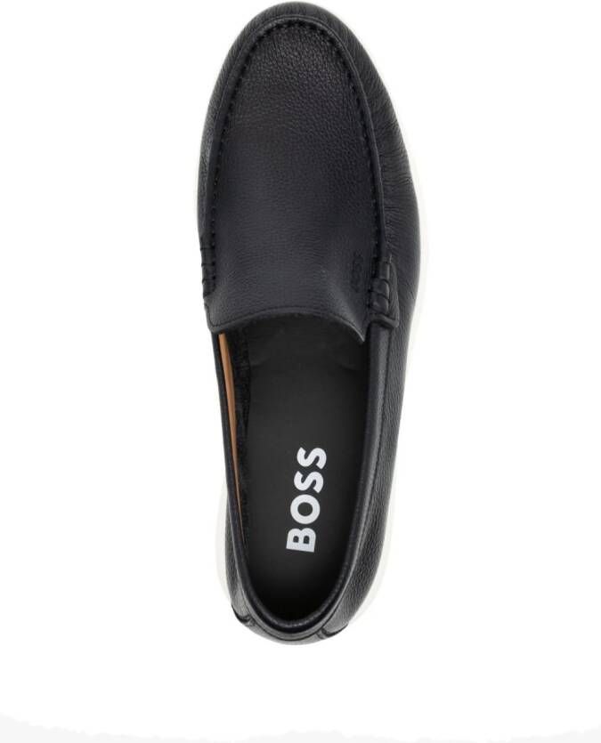 BOSS Sienne de ed-logo leather loafers Blue