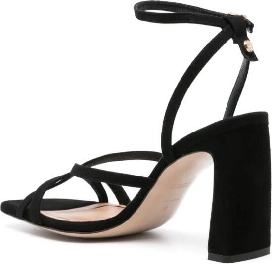 BOSS strappy suede sandals Black