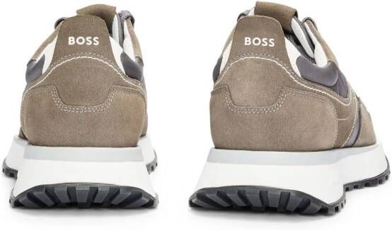 BOSS suede-trimmed sneakers Neutrals