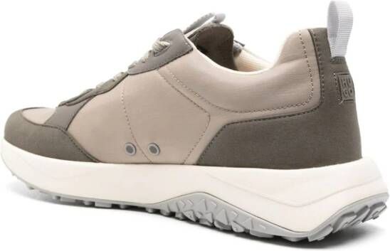 BOSS two-tone panelled sneakers Neutrals