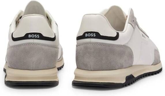 BOSS washed-effect low-top sneakers Grey