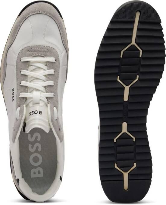 BOSS washed-effect low-top sneakers Grey