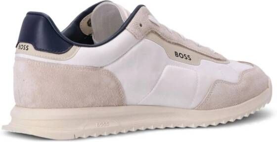 BOSS washed-effect low-top sneakers White