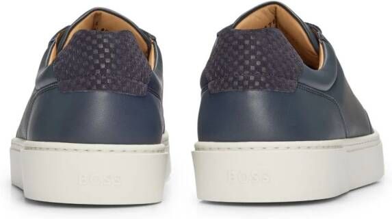 BOSS x Porsche perforated leather sneakers Blue