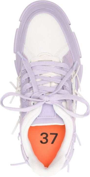 Both chunky low-top sneakers Purple