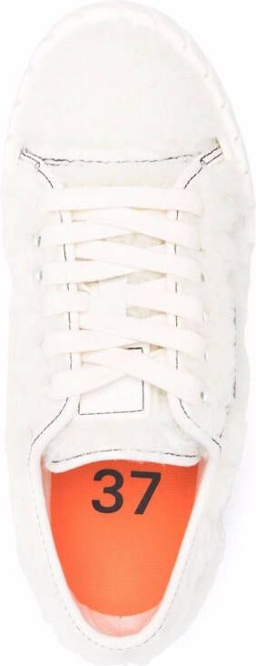 Both faux-fur sneakers White