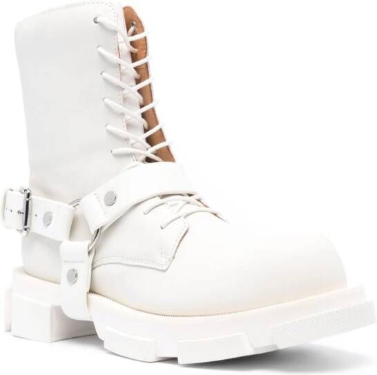 Both Gao leather boots White